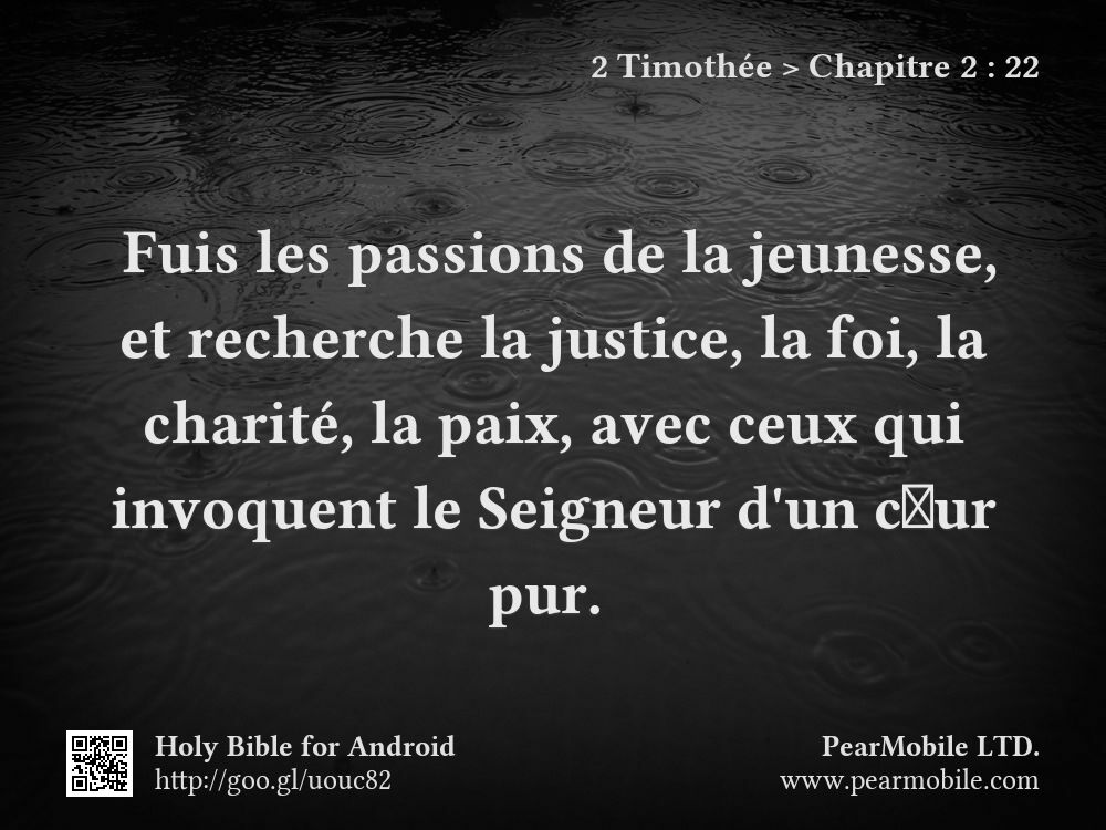 2 Timothée, Chapitre 2:22